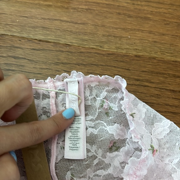 NWT Skims Women's Pink Boy Short floral lace - Picture 7 of 9